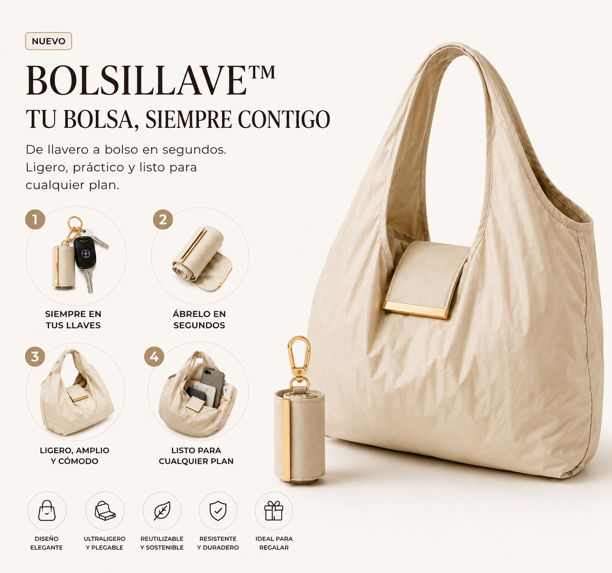 Bolsillave™ | Nunca te quedes sin bolsa otra vez